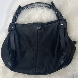 Vintage Kesslord Black Leather Triple compartment Purse